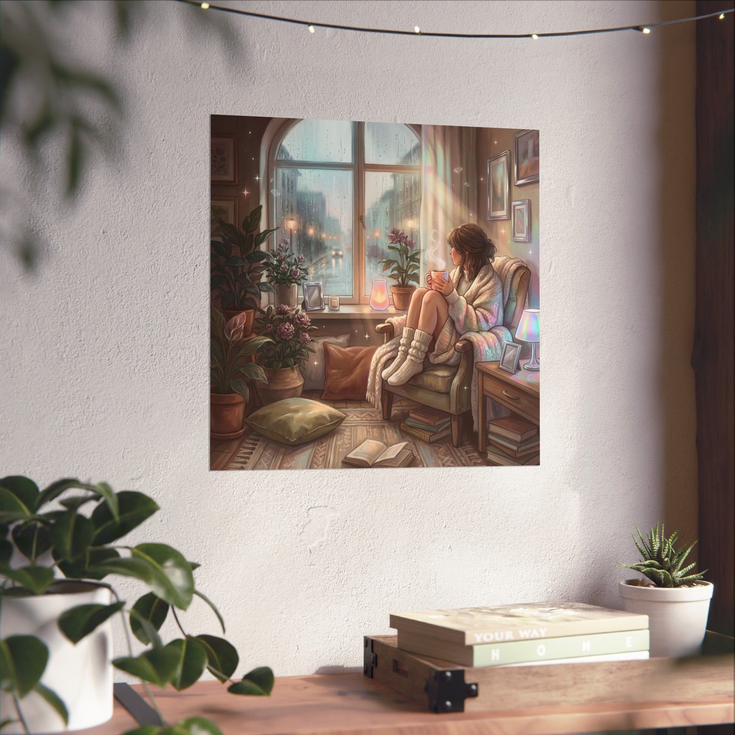 Cozy Rainy Day - Matte Vertical Art Print