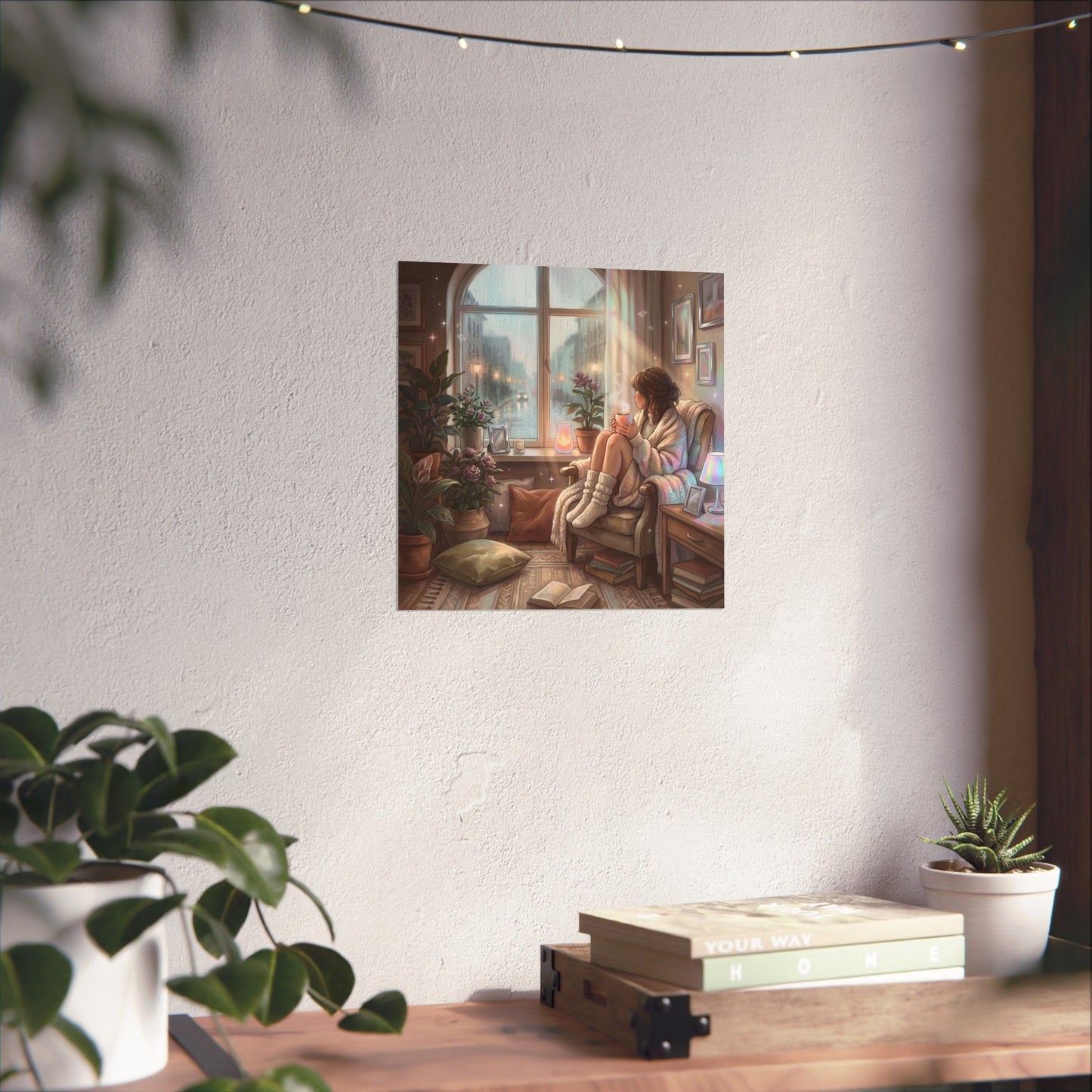 Cozy Rainy Day - Matte Vertical Art Print