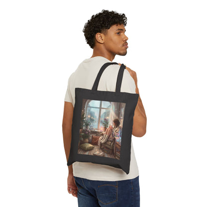 Cozy Rainy Day - Canvas Tote Bag