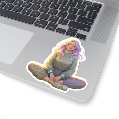 Tranquil Meadow Escape Kiss-Cut Sticker Decal