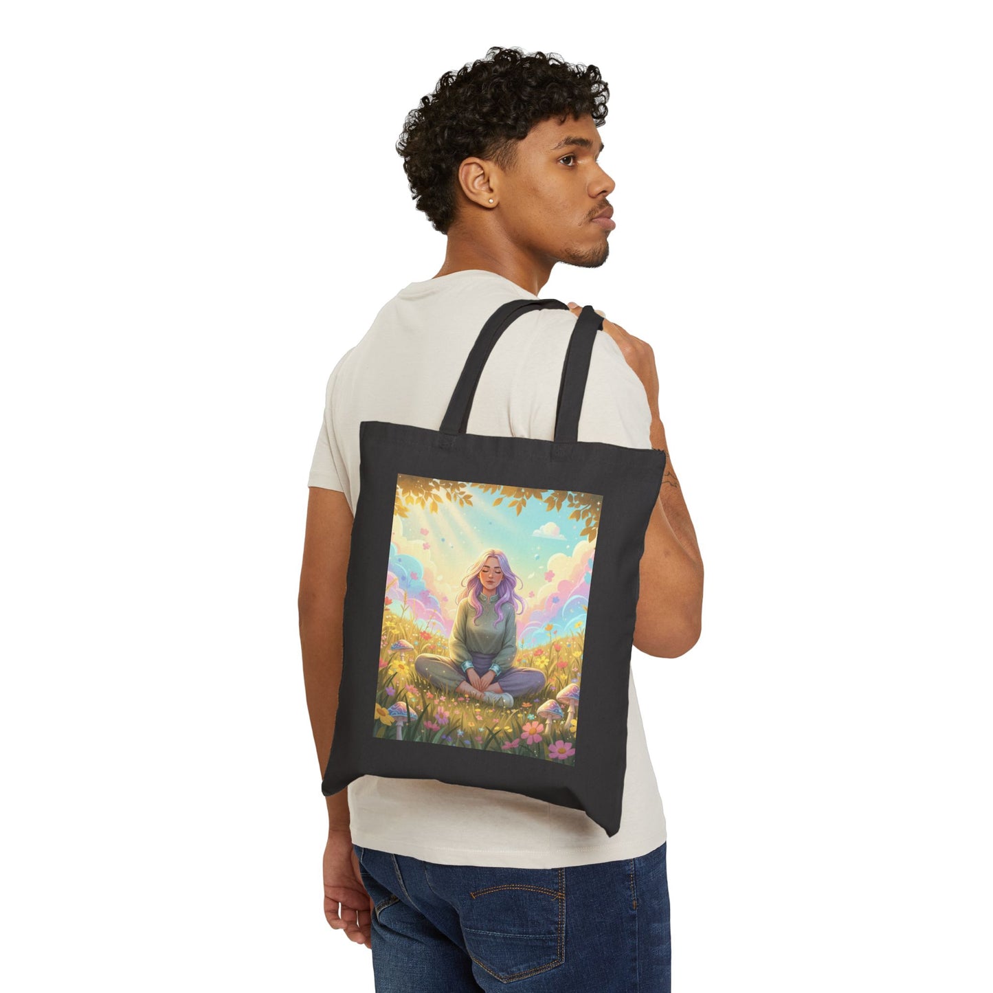 Tranquil Meadow Escape - Canvas Tote Bag