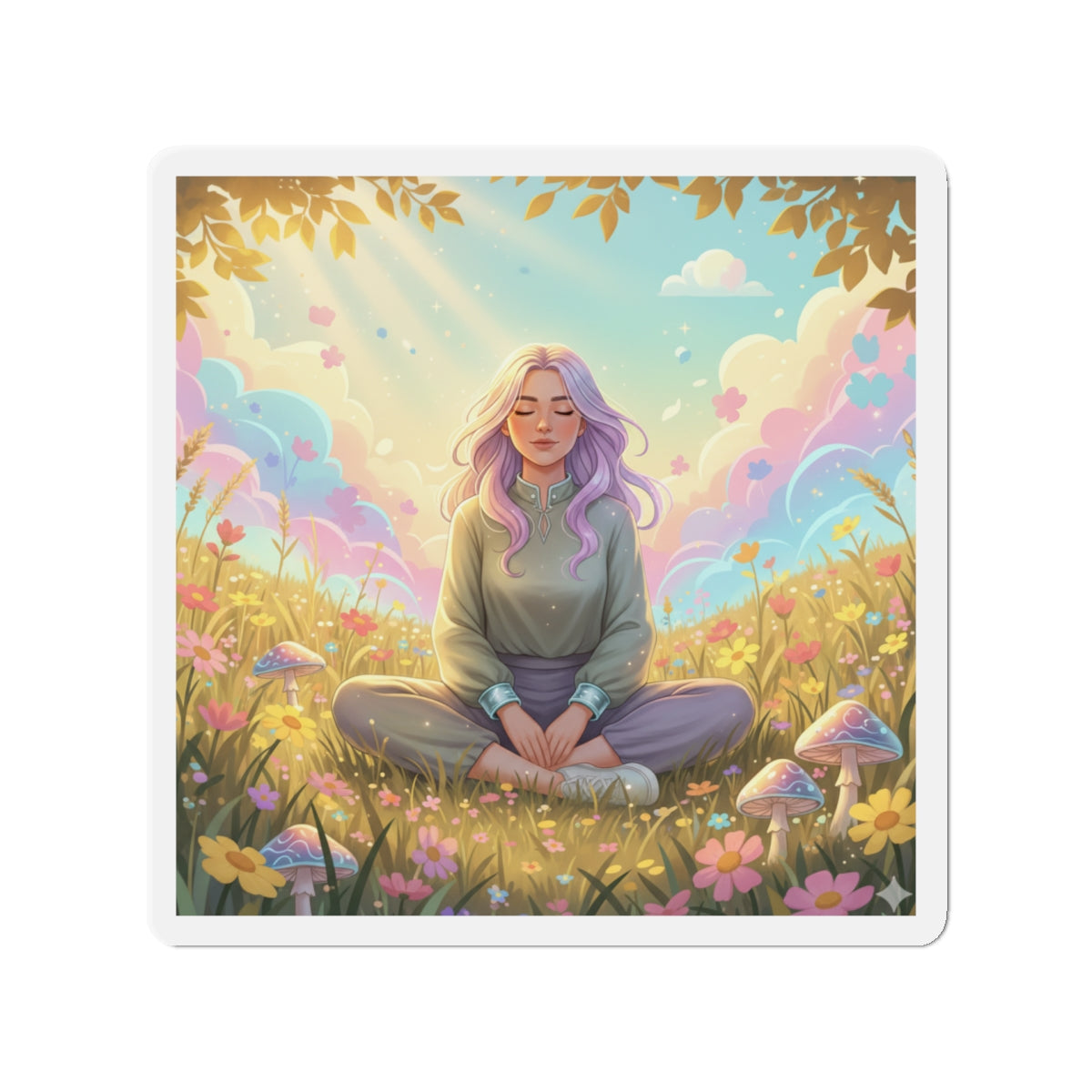 Tranquil Meadow Escape Die-Cut Magnets