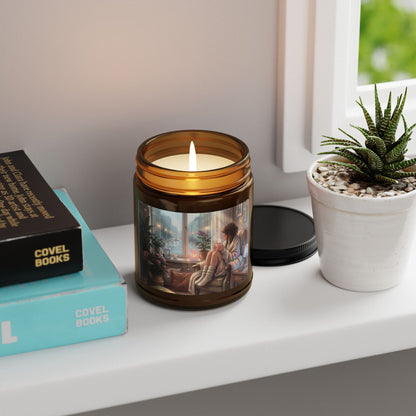 Cozy Rainy Day- Amber Jar Soy Scented Candle