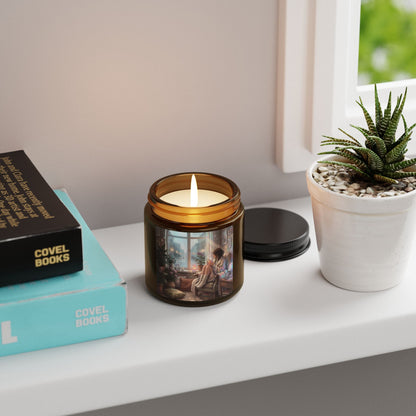 Cozy Rainy Day- Amber Jar Soy Scented Candle