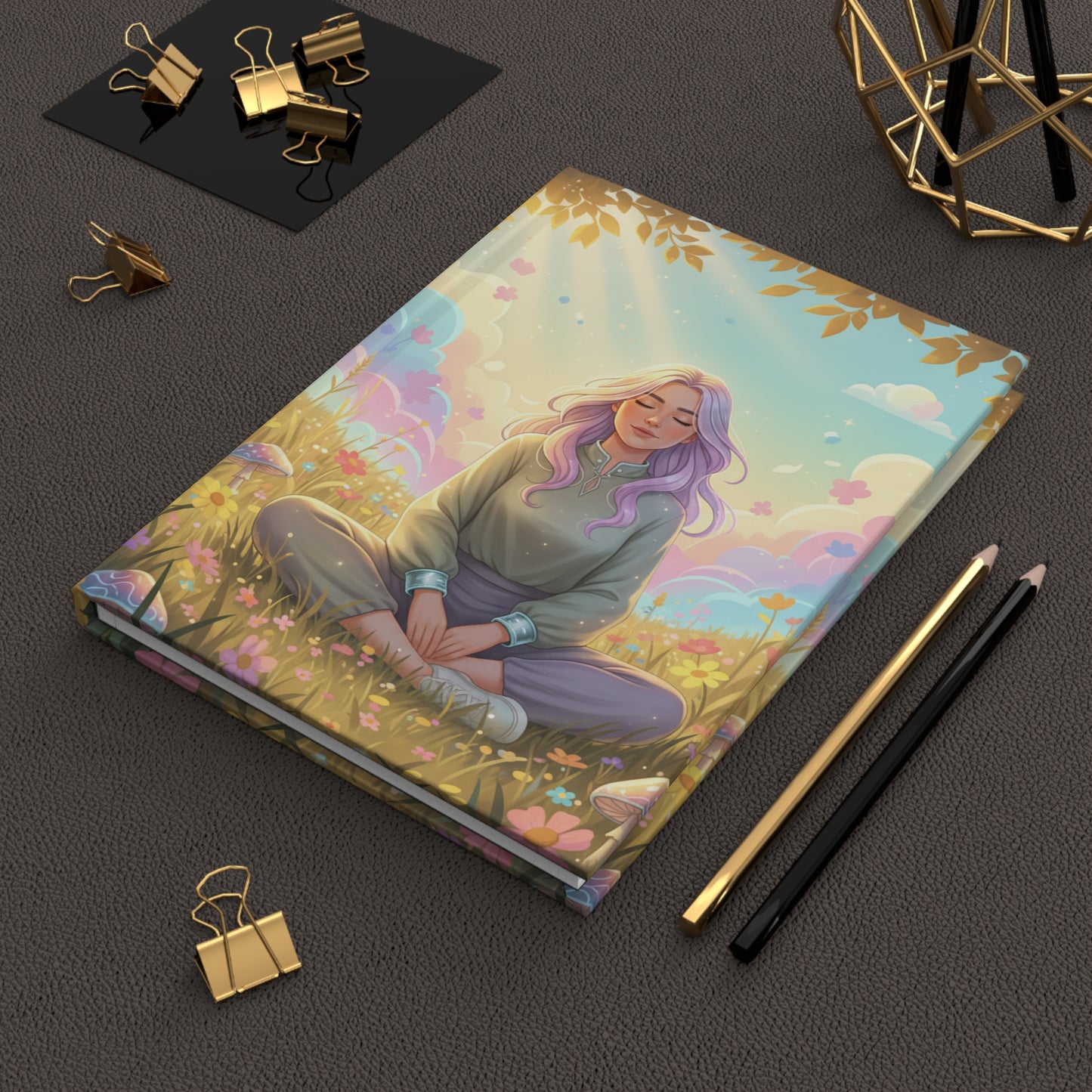 Tranquil Meadow Escape Hardcover Journal