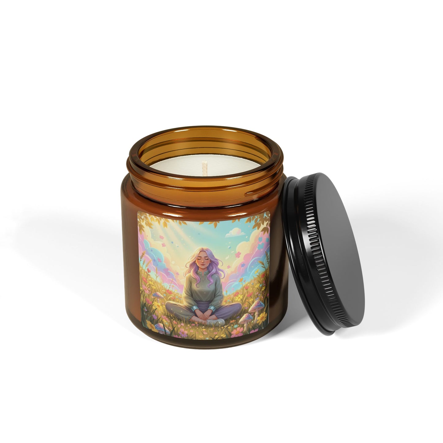 Tranquil Meadow Escape Amber Jar Soy Scented Candle