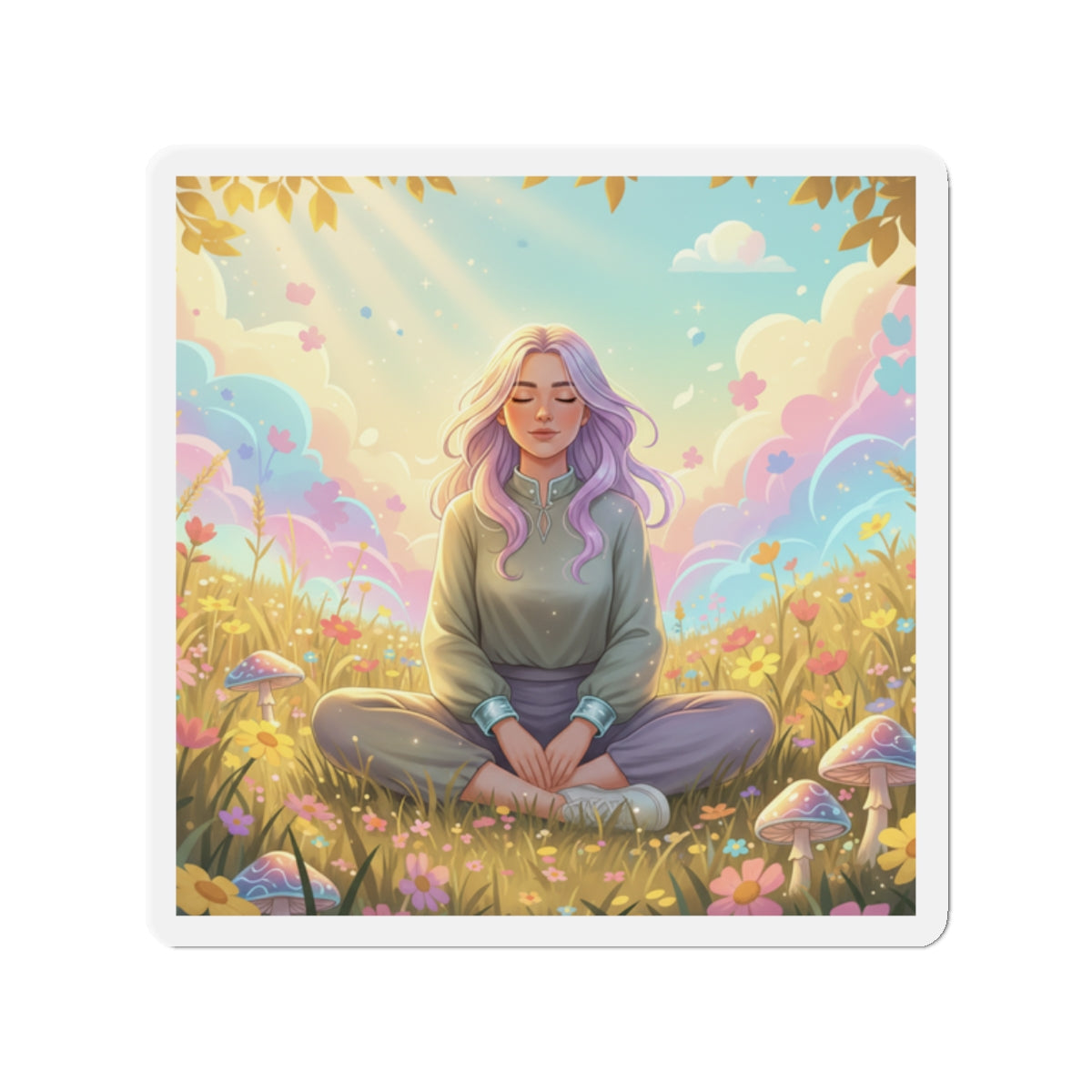 Tranquil Meadow Escape Die-Cut Magnets