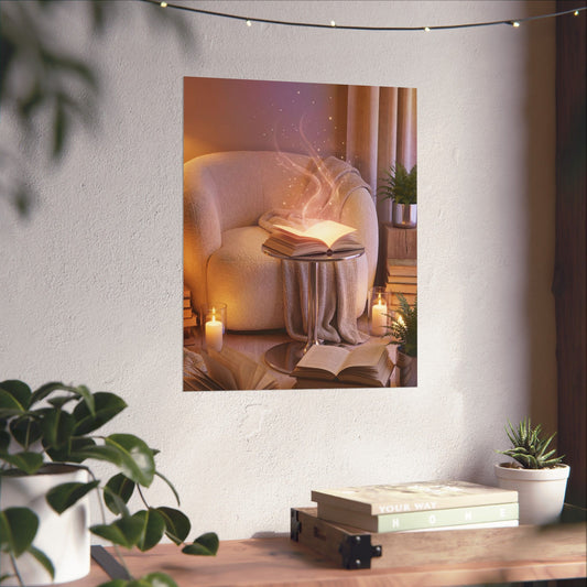 Magical Reading Corner - Matte Vertical Art Print