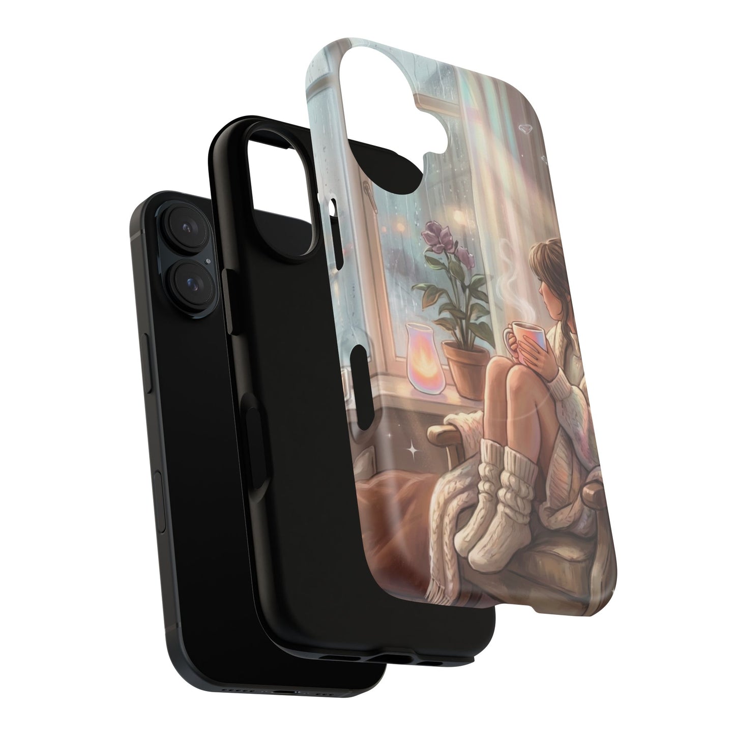 Cozy Rainy Day Tough Magnetic Phone Case — iPhone Cover