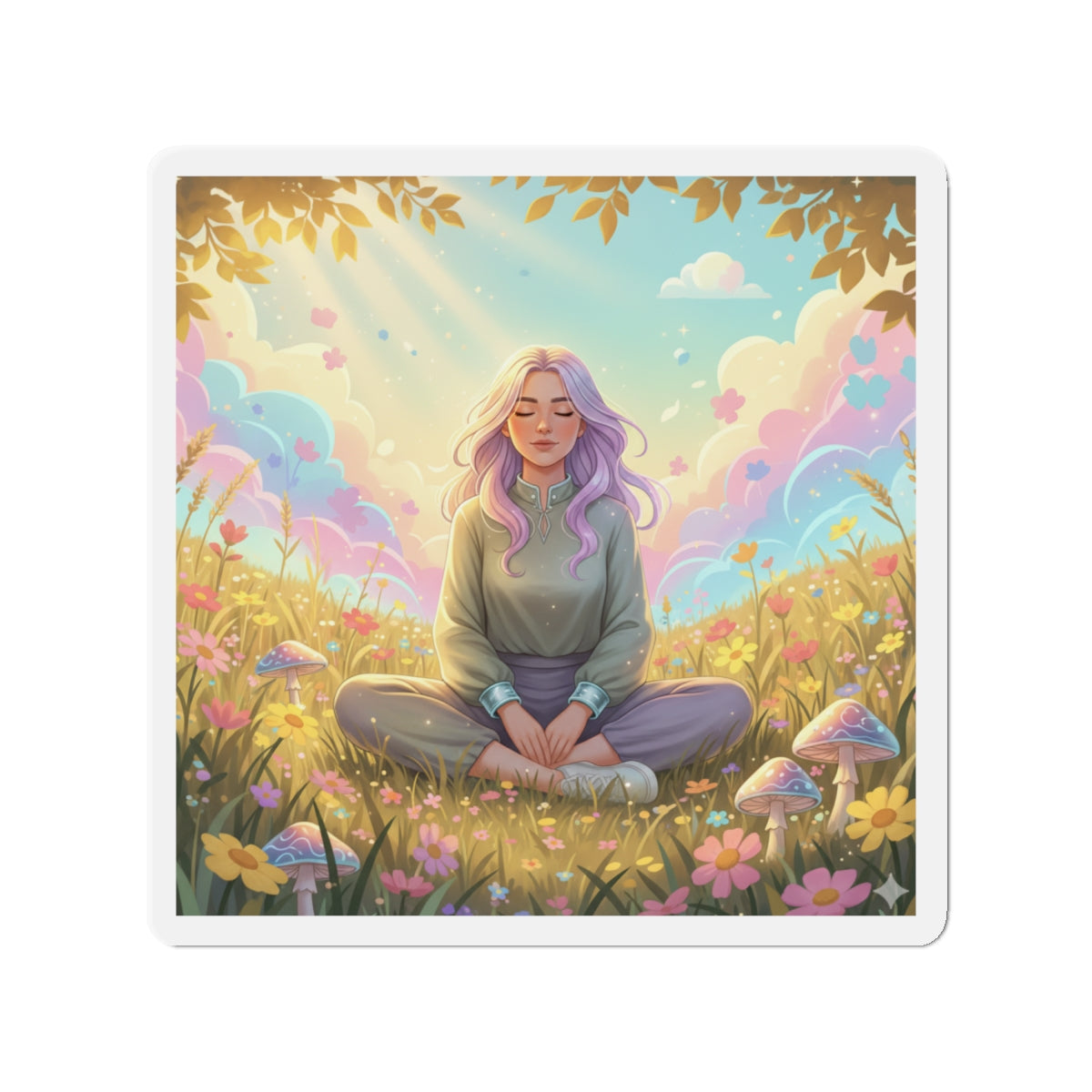 Tranquil Meadow Escape Die-Cut Magnets