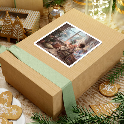 Cozy Rainy Day - Kiss-Cut Sticker Decal