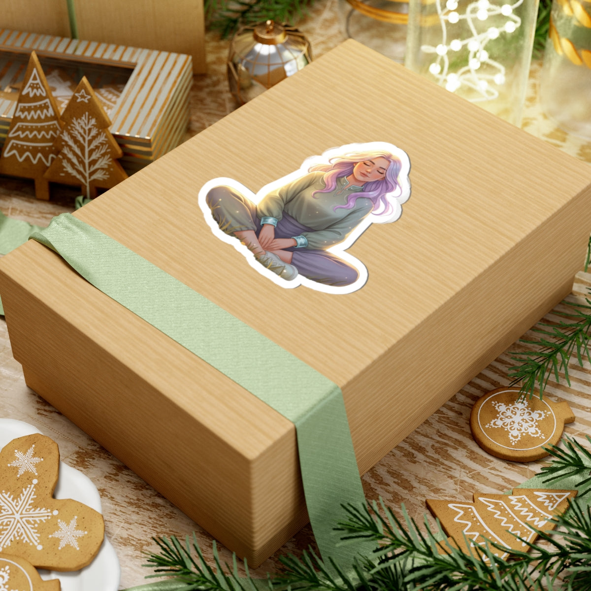 Tranquil Meadow Escape Kiss-Cut Sticker Decal