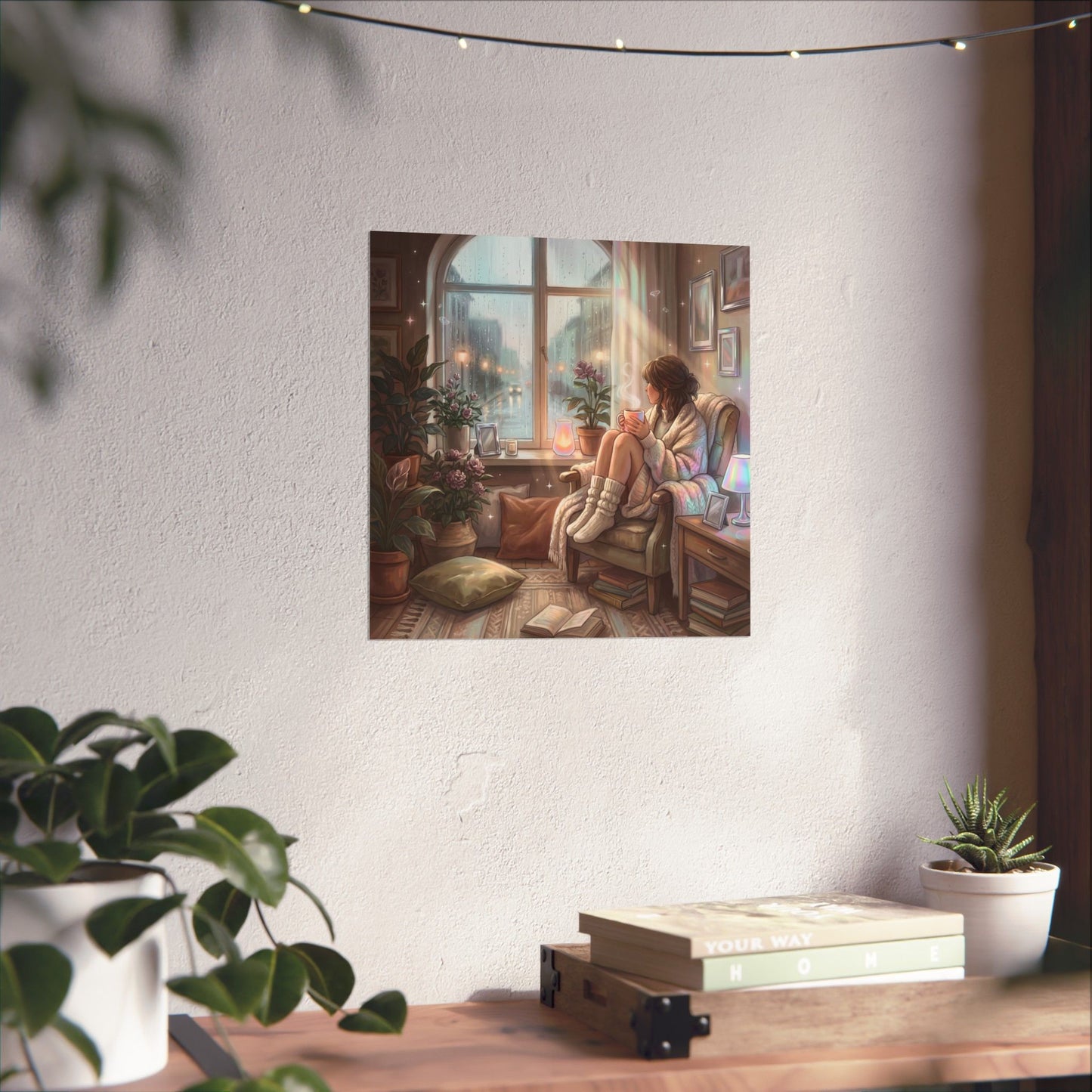 Cozy Rainy Day - Matte Vertical Art Print