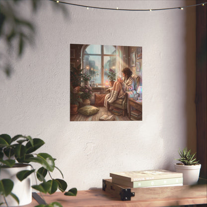 Cozy Rainy Day - Matte Vertical Art Print