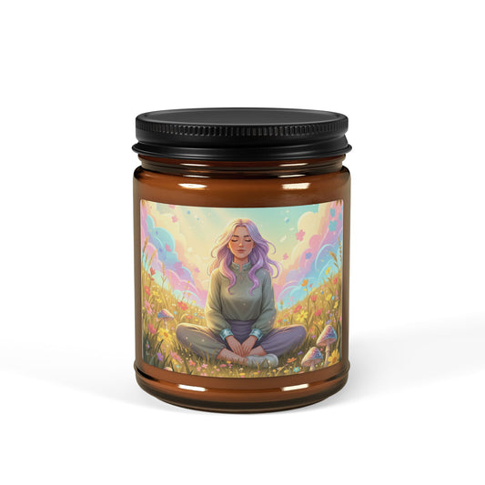 Tranquil Meadow Escape Amber Jar Soy Scented Candle