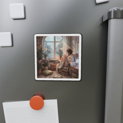 Cozy Rainy Day - Die-Cut Magnets