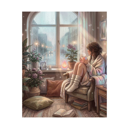 Cozy Rainy Day - Matte Vertical Art Print