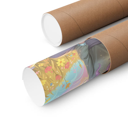 Tranquil Meadow Escape — Serene Mindfulness Matte Vertical Art Print