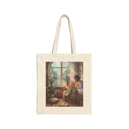 Cozy Rainy Day - Canvas Tote Bag