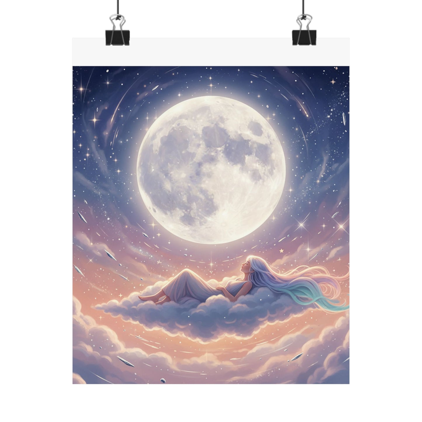 Luminous Night Sky - Matte Vertical Art Print