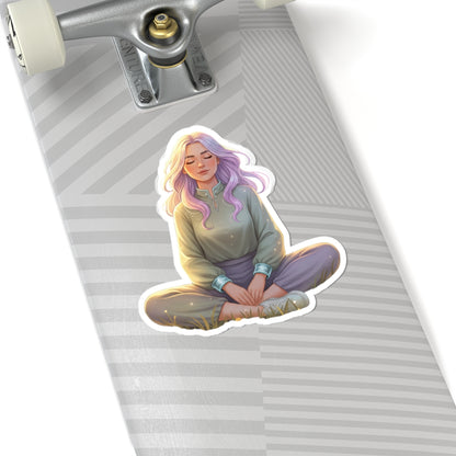 Tranquil Meadow Escape Kiss-Cut Sticker Decal